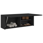 vidaXL Dulap de perete de baie, negru, 80x25x30 cm, lemn prelucrat vidaXL Dulap de perete de baie, negru, 80x25x30 cm, lemn prelucrat