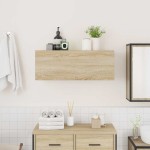 vidaXL Dulap perete baie, stejar sonoma, 80x25x30 cm, lemn prelucrat