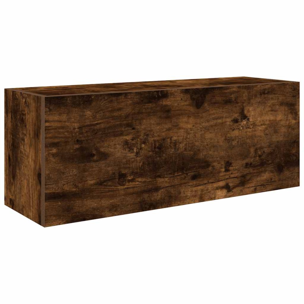 vidaXL Dulap perete baie, stejar fumuriu, 80x25x30 cm, lemn prelucrat