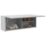 vidaXL Dulap perete baie, gri sonoma, 80x25x30cm, lemn prelucrat vidaXL Dulap perete baie, gri sonoma, 80x25x30cm, lemn prelucrat