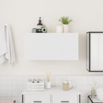 vidaXL Dulap de perete de baie, alb, 80x25x40 cm, lemn prelucrat vidaXL Dulap de perete de baie, alb, 80x25x40 cm, lemn prelucrat