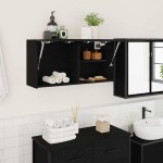 vidaXL Dulap de perete de baie, negru, 80x25x40 cm, lemn prelucrat vidaXL Dulap de perete de baie, negru, 80x25x40 cm, lemn prelucrat