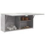 vidaXL Dulap perete baie, gri beton, 80x25x40 cm, lemn prelucrat