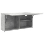 vidaXL Dulap perete baie, gri beton, 80x25x40 cm, lemn prelucrat