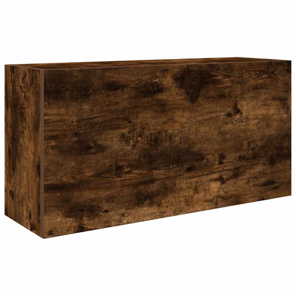vidaXL Dulap perete baie, stejar fumuriu, 80x25x40 cm, lemn prelucrat