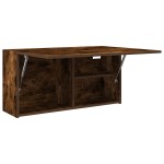 vidaXL Dulap perete baie, stejar fumuriu, 80x25x40 cm, lemn prelucrat