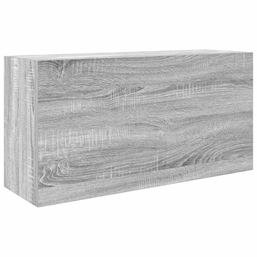 vidaXL Dulap perete baie, gri sonoma, 80x25x40cm, lemn prelucrat