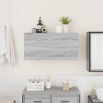 vidaXL Dulap perete baie, gri sonoma, 80x25x40cm, lemn prelucrat vidaXL Dulap perete baie, gri sonoma, 80x25x40cm, lemn prelucrat