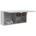 vidaXL Dulap perete baie, gri sonoma, 80x25x40cm, lemn prelucrat vidaXL Dulap perete baie, gri sonoma, 80x25x40cm, lemn prelucrat