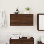 vidaXL Dulap perete de baie, stejar maro, 80x25x40 cm, lemn prelucrat