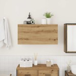 vidaXL Dulap perete baie stejar artizanal, 80x25x40 cm, lemn prelucrat vidaXL Dulap perete baie stejar artizanal, 80x25x40 cm, lemn prelucrat