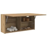 vidaXL Dulap perete baie stejar artizanal, 80x25x40 cm, lemn prelucrat vidaXL Dulap perete baie stejar artizanal, 80x25x40 cm, lemn prelucrat