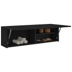 vidaXL Dulap de perete de baie, negru, 100x25x30 cm, lemn prelucrat vidaXL Dulap de perete de baie, negru, 100x25x30 cm, lemn prelucrat
