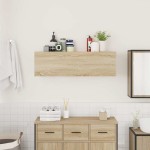 vidaXL Dulap perete baie, stejar sonoma, 100x25x30 cm, lemn prelucrat