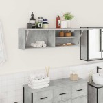 vidaXL Dulap perete baie, gri beton, 100x25x30 cm, lemn prelucrat vidaXL Dulap perete baie, gri beton, 100x25x30 cm, lemn prelucrat
