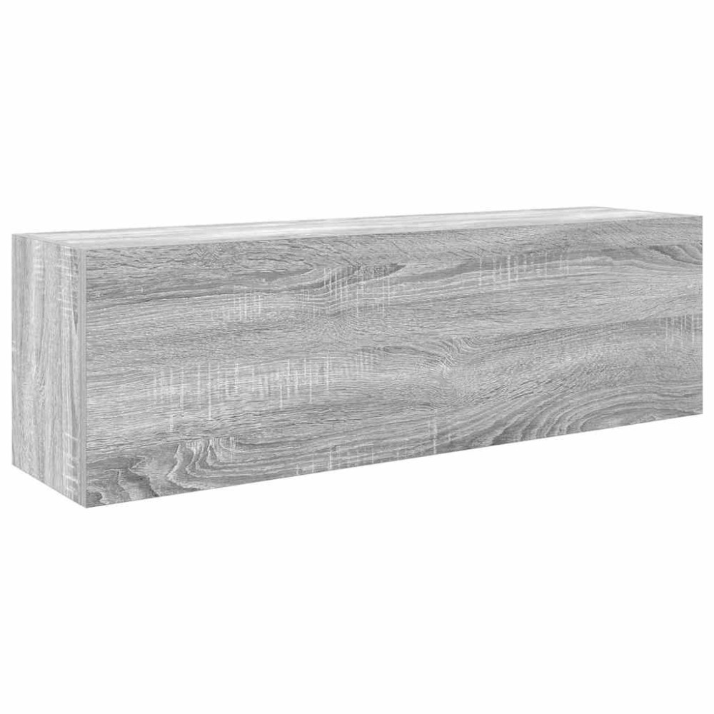 vidaXL Dulap perete baie, gri sonoma, 100x25x30 cm, lemn prelucrat