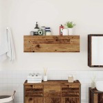 vidaXL Dulap perete de baie, lemn vechi, 100x25x30 cm, lemn prelucrat