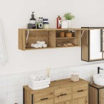 vidaXL Dulap perete baie stejar artizanal, 100x25x30 cm lemn prelucrat vidaXL Dulap perete baie stejar artizanal, 100x25x30 cm lemn prelucrat