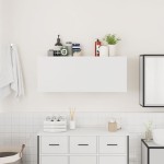 vidaXL Dulap de perete de baie, alb, 100x25x40 cm, lemn prelucrat vidaXL Dulap de perete de baie, alb, 100x25x40 cm, lemn prelucrat