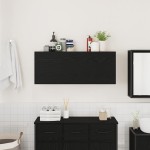 vidaXL Dulap de perete de baie, negru, 100x25x40 cm, lemn prelucrat vidaXL Dulap de perete de baie, negru, 100x25x40 cm, lemn prelucrat