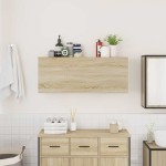 vidaXL Dulap perete baie, stejar sonoma, 100x25x40 cm, lemn prelucrat
