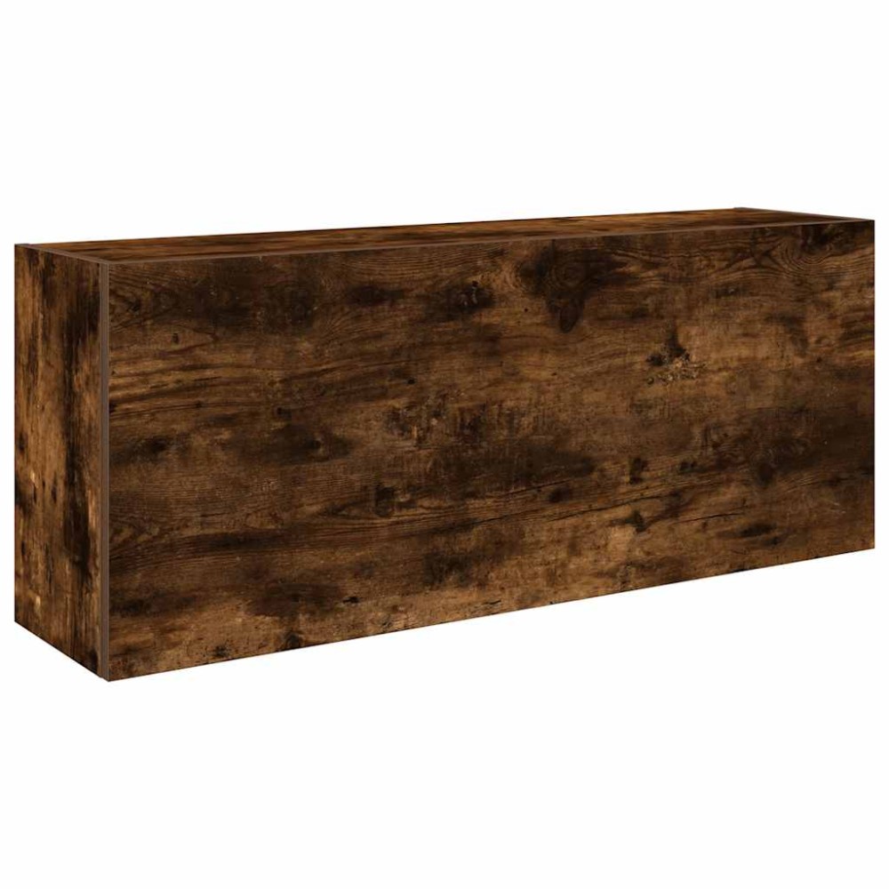 vidaXL Dulap perete baie, stejar fumuriu, 100x25x40 cm, lemn prelucrat
