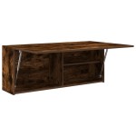 vidaXL Dulap perete baie, stejar fumuriu, 100x25x40 cm, lemn prelucrat vidaXL Dulap perete baie, stejar fumuriu, 100x25x40 cm, lemn prelucrat