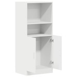 vidaXL Dulap de bucătărie, alb, 57x41,5x131,5 cm, lemn prelucrat vidaXL Dulap de bucătărie, alb, 57x41,5x131,5 cm, lemn prelucrat
