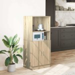 vidaXL Dulap bucătărie stejar Sonoma, 57x41,5x131,5 cm, lemn prelucrat vidaXL Dulap bucătărie stejar Sonoma, 57x41,5x131,5 cm, lemn prelucrat
