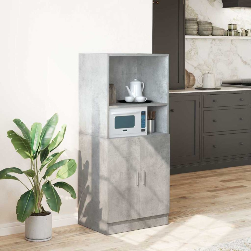 vidaXL Dulap de bucătărie, gri beton 57x41,5x131,5 cm lemn prelucrat