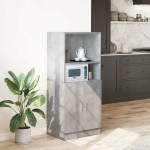 vidaXL Dulap de bucătărie, gri beton 57x41,5x131,5 cm lemn prelucrat