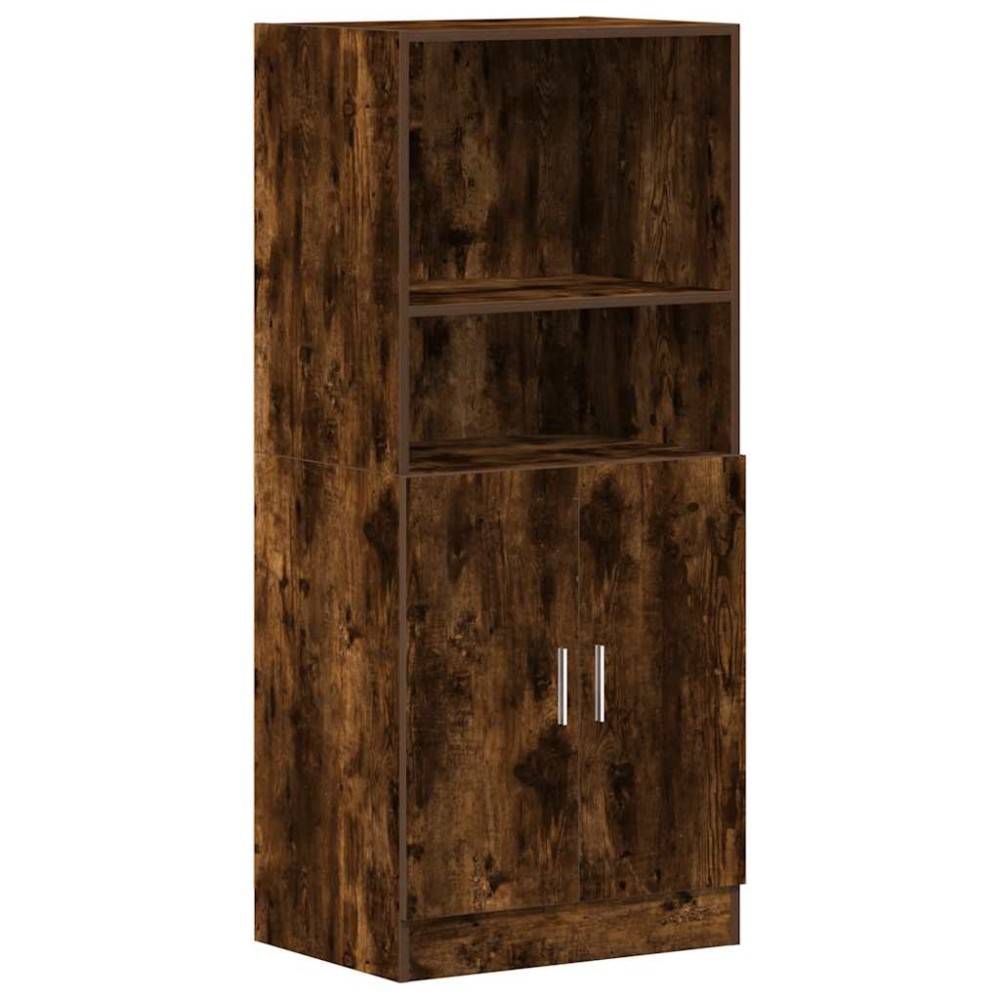 vidaXL Dulap de bucătărie, stejar fumuriu, 57x41,5x131,5 cm, lemn