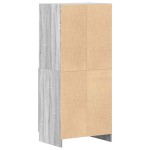 vidaXL Dulap de bucătărie, gri sonoma, 57x41,5x131,5 cm lemn prelucrat vidaXL Dulap de bucătărie, gri sonoma, 57x41,5x131,5 cm lemn prelucrat