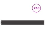 vidaXL Borduri de gazon 10 buc Negru 10x103 cm Oțel laminat la rece vidaXL Borduri de gazon 10 buc Negru 10x103 cm Oțel laminat la rece
