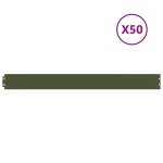 vidaXL Borduri de gazon 50 buc Verde olive Oțel laminat la rece vidaXL Borduri de gazon 50 buc Verde olive Oțel laminat la rece