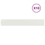 vidaXL Borduri de gazon 10 buc Alb 15x103 cm Oțel laminat la rece vidaXL Borduri de gazon 10 buc Alb 15x103 cm Oțel laminat la rece