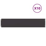 vidaXL Borduri de gazon 10 buc Negru 20x103 cm Oțel laminat la rece vidaXL Borduri de gazon 10 buc Negru 20x103 cm Oțel laminat la rece