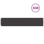 vidaXL Borduri de gazon 30 buc Negru 20x103 cm Oțel laminat la rece