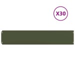 vidaXL Borduri de gazon 30 buc Verde olive Oțel laminat la rece vidaXL Borduri de gazon 30 buc Verde olive Oțel laminat la rece