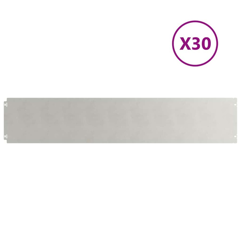 vidaXL Borduri de gazon 30 buc 20x103 cm Oțel inoxidabil