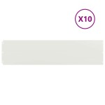 vidaXL Borduri de gazon 10 buc Alb 25x103 cm Oțel laminat la rece vidaXL Borduri de gazon 10 buc Alb 25x103 cm Oțel laminat la rece