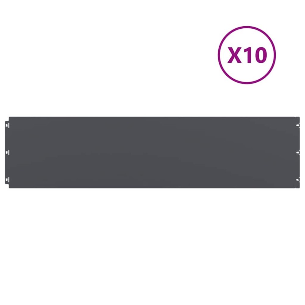 vidaXL Borduri de gazon 10 buc Antracit 25x103 cm Oțel laminat la rece