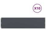vidaXL Borduri de gazon 10 buc Antracit 25x103 cm Oțel laminat la rece vidaXL Borduri de gazon 10 buc Antracit 25x103 cm Oțel laminat la rece