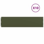 vidaXL Borduri de gazon 10 buc Verde olive Oțel laminat la rece vidaXL Borduri de gazon 10 buc Verde olive Oțel laminat la rece
