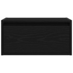 vidaXL Noptiera montata pe perete cu lumini LED Stejar negru