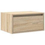 vidaXL Noptieră montată pe perete cu lumini LED, stejar sonoma vidaXL Noptieră montată pe perete cu lumini LED, stejar sonoma