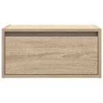vidaXL Noptieră montată pe perete cu lumini LED, stejar sonoma vidaXL Noptieră montată pe perete cu lumini LED, stejar sonoma