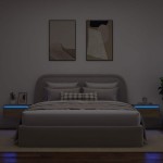 vidaXL Noptiere montate pe perete cu lumini LED, 2 buc., stejar sonoma vidaXL Noptiere montate pe perete cu lumini LED, 2 buc., stejar sonoma