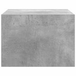 vidaXL Noptieră montată pe perete cu lumini LED, gri beton vidaXL Noptieră montată pe perete cu lumini LED, gri beton