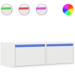 vidaXL Dulap TV cu lumini LED alb 75x35,5x25 cm vidaXL Dulap TV cu lumini LED alb 75x35,5x25 cm